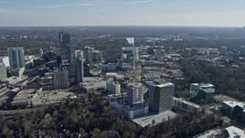 6.7K aerial stock footage approach Buckhead skyscrapers and office buildings, Atlanta, Georgia Aerial Stock Footage | AX0171_0021