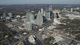 6.7K aerial stock footage of orbiting Buckhead office buildings, Atlanta, Georgia Aerial Stock Footage | AX0171_0023