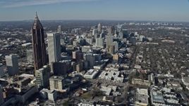 6.7K aerial stock footage flyby Midtown Atlanta city buildings and skyscrapers, Georgia Aerial Stock Footage | AX0171_0044