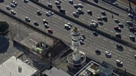 6.7K aerial stock footage of Centennial Tower in Midtown Atlanta, Georgia Aerial Stock Footage | AX0171_0077