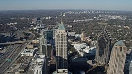 6.7K aerial stock footage of flying over Midtown Atlanta skyscrapers toward Buckhead, Georgia Aerial Stock Footage | AX0171_0078