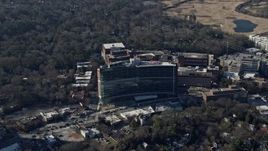 6.7K aerial stock footage of flying by Piedmont Atlanta Hospital, Georgia Aerial Stock Footage | AX0171_0080