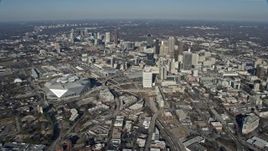 6.7K aerial stock footage of a wide view of Midtown and Downtown Atlanta, Georgia Aerial Stock Footage | AX0171_0086