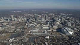 6.7K aerial stock footage of Downtown Atlanta, Georgia Aerial Stock Footage | AX0171_0088