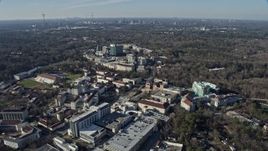 6.7K aerial stock footage approach the Centers for Disease Control and Prevention in Atlanta, Georgia Aerial Stock Footage | AX0171_0113