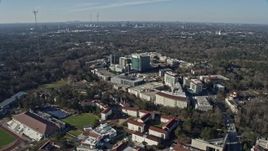 6.7K aerial stock footage approach and flyby the Centers for Disease Control and Prevention in Atlanta, Georgia Aerial Stock Footage | AX0171_0114
