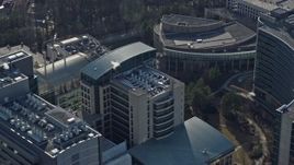 6.7K aerial stock footage a close-up view of the Centers for Disease Control and Prevention in Atlanta, Georgia Aerial Stock Footage | AX0171_0125