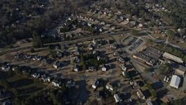 6.7K aerial stock footage approach and flyby suburban homes in Lilburn, Georgia Aerial Stock Footage | AX0171_0130