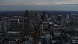 6.7K aerial stock footage fly over Downtown Atlanta at sunset, Georgia Aerial Stock Footage | AX0171_0187