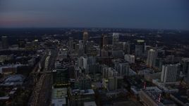 6.7K aerial stock footage flyby skyscrapers at sunset, Midtown Atlanta, Georgia Aerial Stock Footage | AX0171_0203