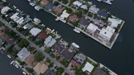 6.7K aerial stock footage a bird's eye view of waterfront homes in Fort Lauderdale, Florida Aerial Stock Footage | AX0172_044