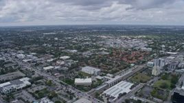 6.7K aerial stock footage of a wide view of suburban neighborhoods in Fort Lauderdale, Florida Aerial Stock Footage | AX0172_046