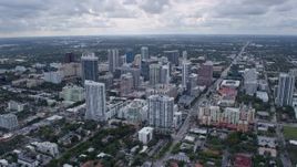 6.7K aerial stock footage of circling Downtown Fort Lauderdale, Florida Aerial Stock Footage | AX0172_053