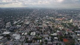 6.7K aerial stock footage of flying past the Little Havana neighborhood in Miami, Florida Aerial Stock Footage | AX0172_102