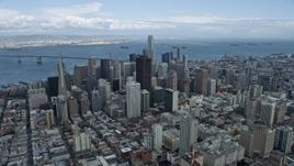 6K aerial stock footage fly toward Downtown San Francisco, California Aerial Stock Footage | AX0173_0066