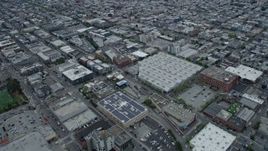 6K aerial stock footage of office and warehouse buildings in the Mission District, San Francisco, California Aerial Stock Footage | AX0173_0113