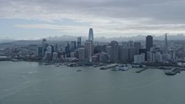6K aerial stock footage of the Downtown San Francisco skyline, California Aerial Stock Footage | AX0173_0129