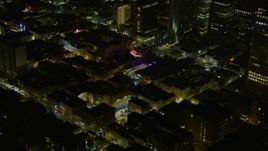 6K aerial stock footage of passing by Chinatown at night, San Francisco, California Aerial Stock Footage | AX0174_0189