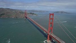 6K aerial stock footage of following 101 freeway toward the Golden Gate Bridge, San Francisco, California Aerial Stock Footage | AX0175_0163