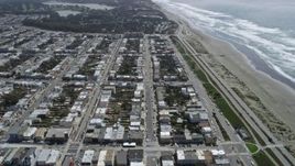 6K aerial stock footage of Outer Sunset District homes near Ocean Beach, San Francisco, California Aerial Stock Footage | AX0175_0185