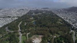 6K aerial stock footage of flying over Golden Gate Park, San Francisco, California Aerial Stock Footage | AX0175_0196