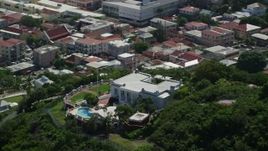 4.8K aerial stock footage Orbiting the Governor's Mansion, Charlotte Amalie  Aerial Stock Footage | AX102_217