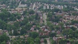 4.8K aerial stock footage of a suburban neighborhood, Munhall, Pennsylvania Aerial Stock Footage | AX105_023E