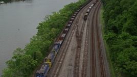 4.8K aerial stock footage revealing U.S. Steel Mon Valley Works, Braddock, Pennsylvania Aerial Stock Footage | AX105_050E