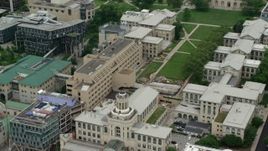4.8K aerial stock footage of Carnegie Mellon University, Pittsburgh, Pennsylvania Aerial Stock Footage | AX105_176
