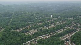 4.8K aerial stock footage of suburban neighborhoods, Verona, Pennsylvania Aerial Stock Footage | AX105_254E