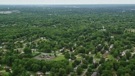 4.8K aerial stock footage of residential suburbs, Youngstown, Ohio Aerial Stock Footage | AX106_066E