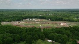4.8K aerial stock footage of Trumbull Correctional Institute Prison Complex in Leavittsburg, Ohio Aerial Stock Footage | AX106_127