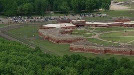 4.8K aerial stock footage of Trumbull Correctional Institute Prison Complex in Leavittsburg, Ohio Aerial Stock Footage | AX106_133