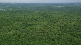 4.8K aerial stock footage flying over forests, Darlington, Pennsylvania Aerial Stock Footage | AX107_118E