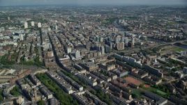5.5K aerial stock footage of a wide view of the city of Glasgow, Scotland Aerial Stock Footage | AX110_179E