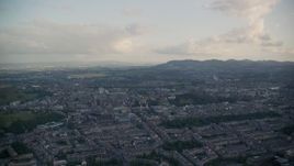 5.5K aerial stock footage of the Edinburgh cityscape, Scotland Aerial Stock Footage | AX111_161