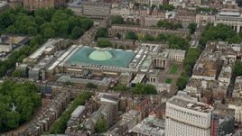 5.5K aerial stock footage of British Museum, London, England Aerial Stock Footage | AX115_232