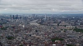 5.5K aerial stock footage of a wide view across the city of London, England Aerial Stock Footage | AX115_261