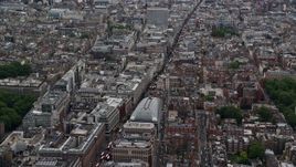 5.5K aerial stock footage of Park House mall and Oxford Street through Westminster, London, England Aerial Stock Footage | AX115_262