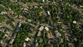 5.5K aerial stock footage of a bird's eye view of suburban neighborhoods, foothills, Salt Lake City, Utah Aerial Stock Footage | AX129_084E