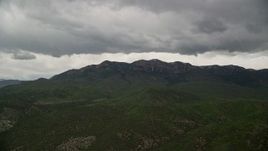 5.5K aerial stock footage flyby a peak in the Wasatch Range, Salt Creek Peak, Utah Aerial Stock Footage | AX130_123E