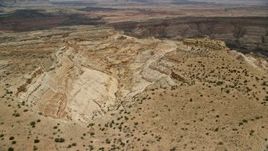 5.5K aerial stock footage of approaching a box canyon from over a mesa, Capitol Reef National Park, Utah Aerial Stock Footage | AX130_295