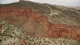 5.5K aerial stock footage approach and flying down deep canyon, Capitol Reef National Park, Utah Aerial Stock Footage | AX130_329E