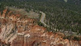 5.5K aerial stock footage of Highway 63 and Pink Cliffs, Bryce Canyon National Park, Utah Aerial Stock Footage | AX131_027