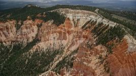 5.5K aerial stock footage of flying toward Rainbow Point, Bryce Canyon National Park, Utah Aerial Stock Footage | AX131_030E