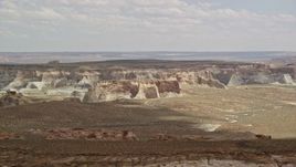 5.5K aerial stock footage of approaching mesas and buttes, Glen Canyon National Recreation Area, Utah Aerial Stock Footage | AX131_120