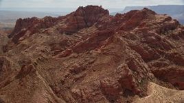 5.5K aerial stock footage fly over peak to reveal Marble Canyon at Glen Canyon National Recreation Area, Utah, Arizona Aerial Stock Footage | AX131_192E
