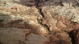 5.5K aerial stock footage of tilting up the mountainside to the peak, Navajo Mountain, Utah Aerial Stock Footage | AX132_050E