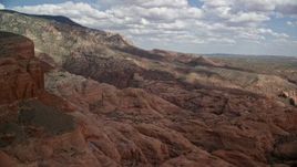 5.5K aerial stock footage of approaching rock formations, mountain peak and slopes, Navajo Mountain, Utah Aerial Stock Footage | AX132_067E