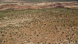 5.5K aerial stock footage fly over mesa to approach a canyon, Cedar Mesa, Utah Aerial Stock Footage | AX136_064E
